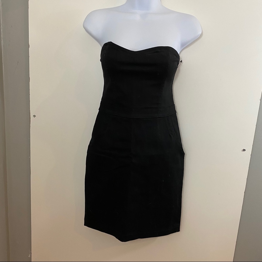 NWT By Corpus Black strapless jean dress
